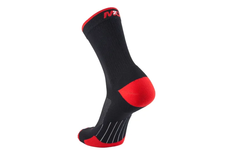 M2O Band Crew Compression Socks - Black/Red-1