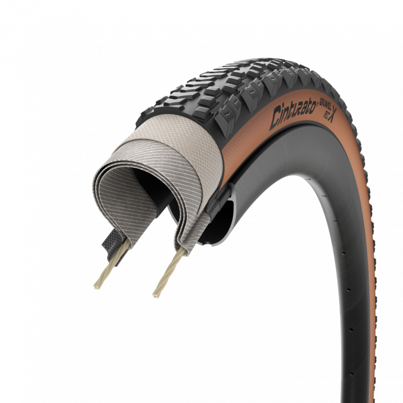 Pirelli Cinturato Gravel Bike RC X 700 x 40c SpeedGrip Tyre - Tan-4