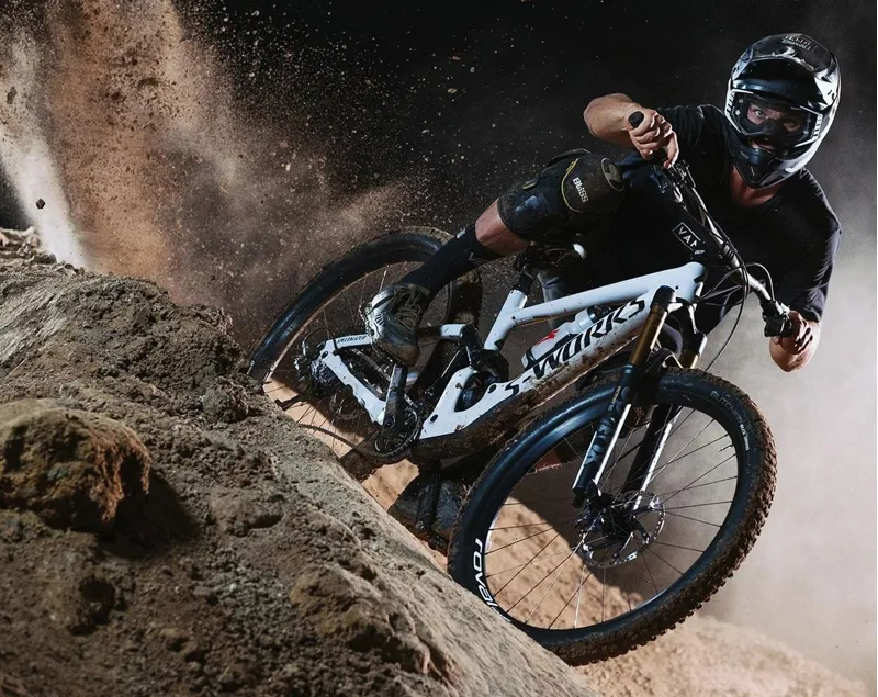 2022 S-Works Enduro FSR Mountain Bike - Satin Brushed Black Liquid-2