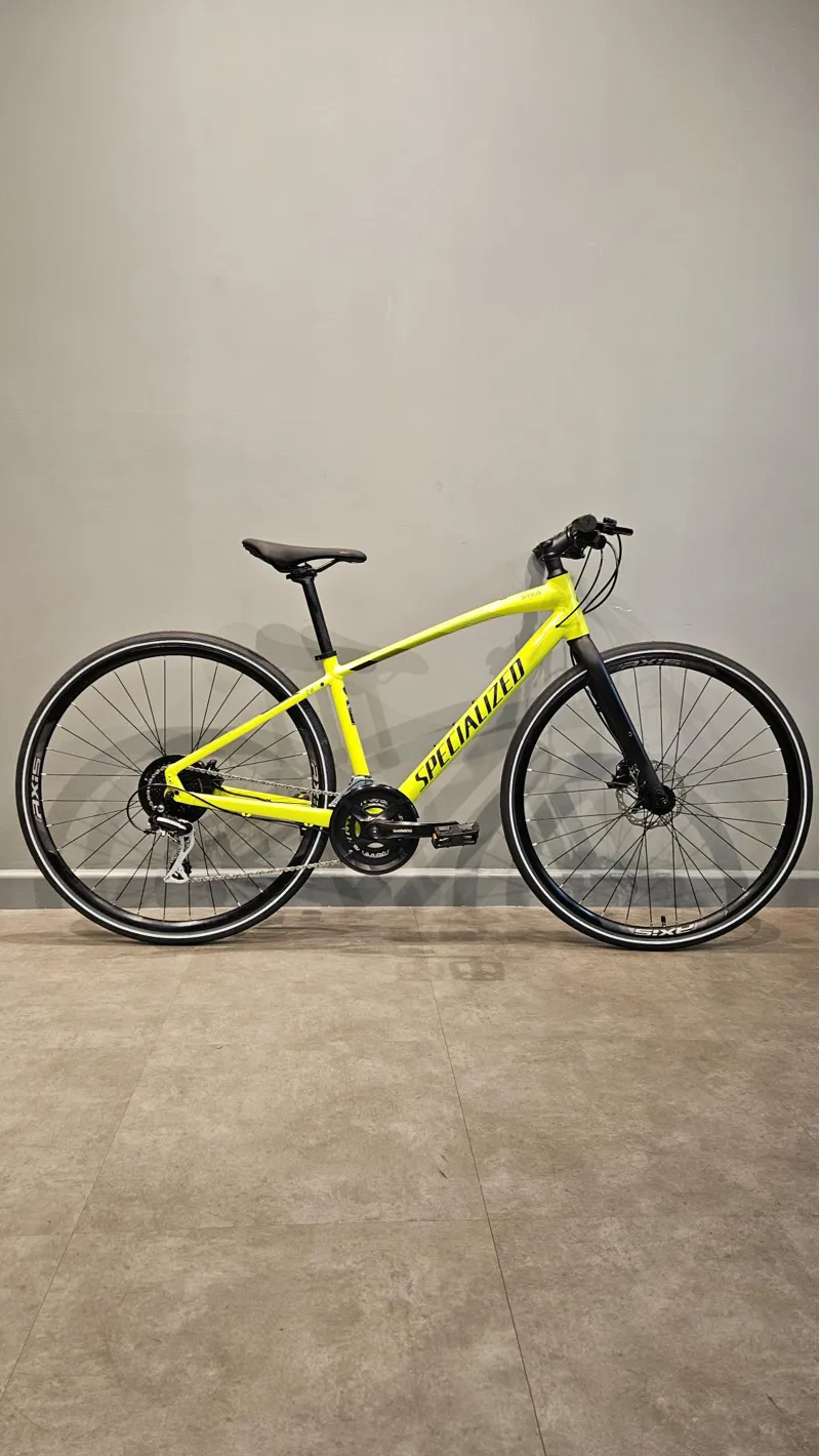 Shop Soiled: Specialized Sirrus 2.0 Hybrid Bike - Hyper Green - X-Small-1