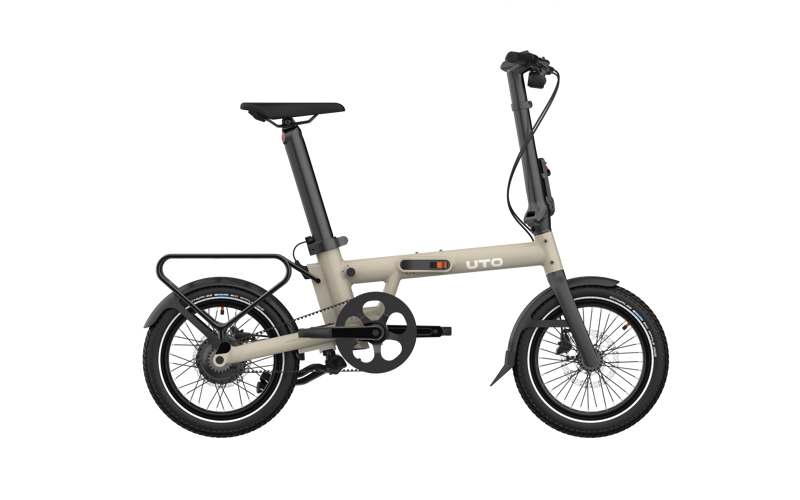 UTO Morning Pro16 Folding Electric Bike - Taupe