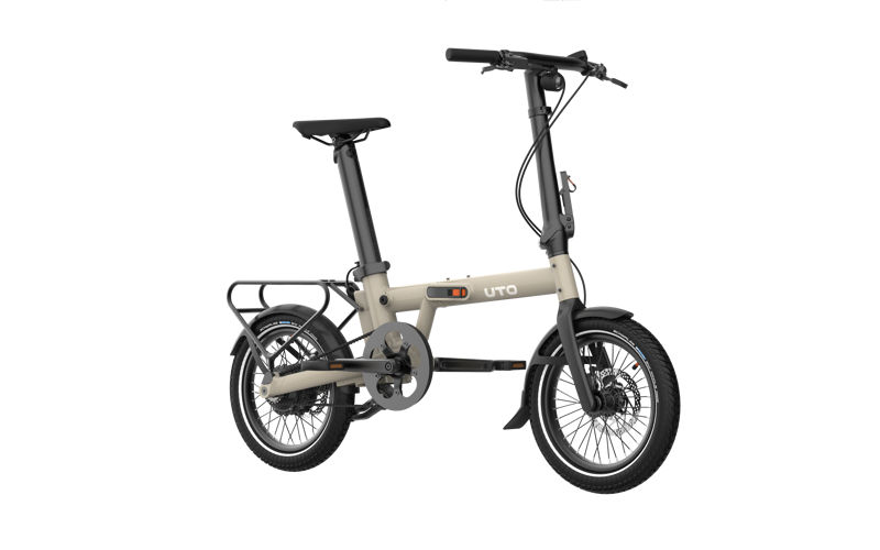 UTO Morning Pro16 Folding Electric Bike - Taupe-2