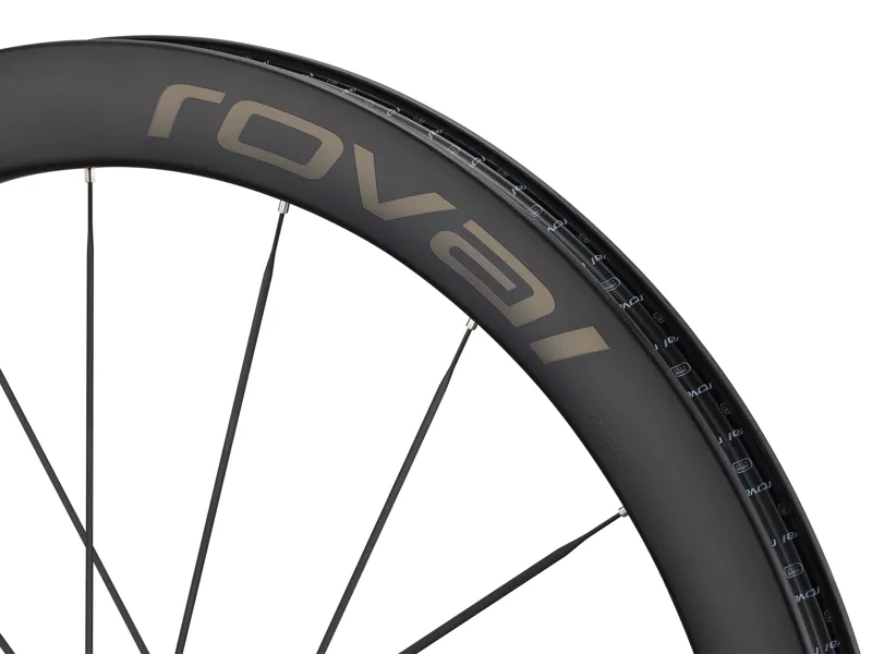 Roval Terra Aero CLX 700c Front Gravel Wheel - Satin Carbon/Gloss Black-2