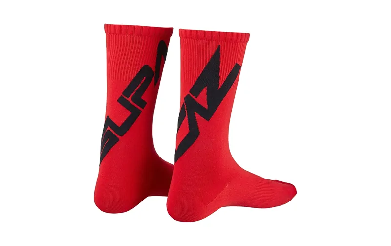Supacaz SupaSox Twisted Cycling Sock - Black/Red
