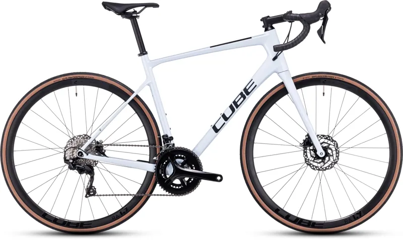 2023 Cube Attain GTC Race Road Bike - Flash White/Black