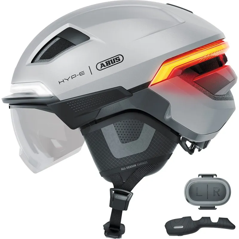 ABUS HYP-E BL.ACE Urban Cycling Helmet - Gleam Silver