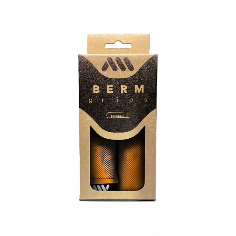 All Mountain Style Berm Mountain Bike Grips - Orange Camo-2