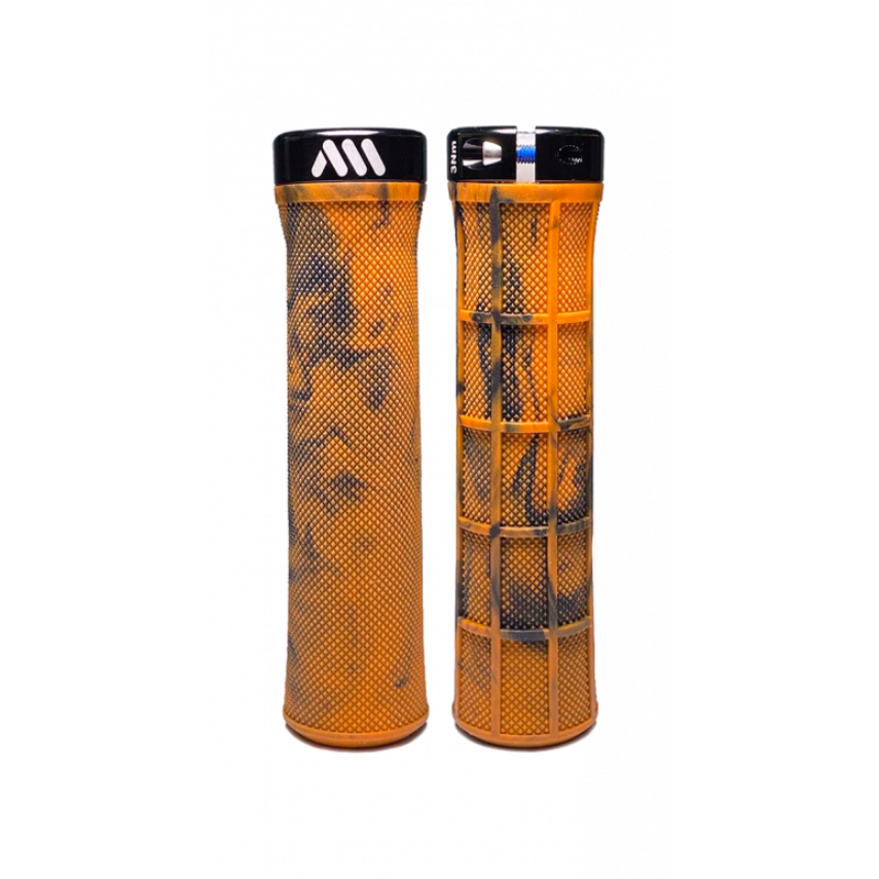 All Mountain Style Berm Mountain Bike Grips - Orange Camo