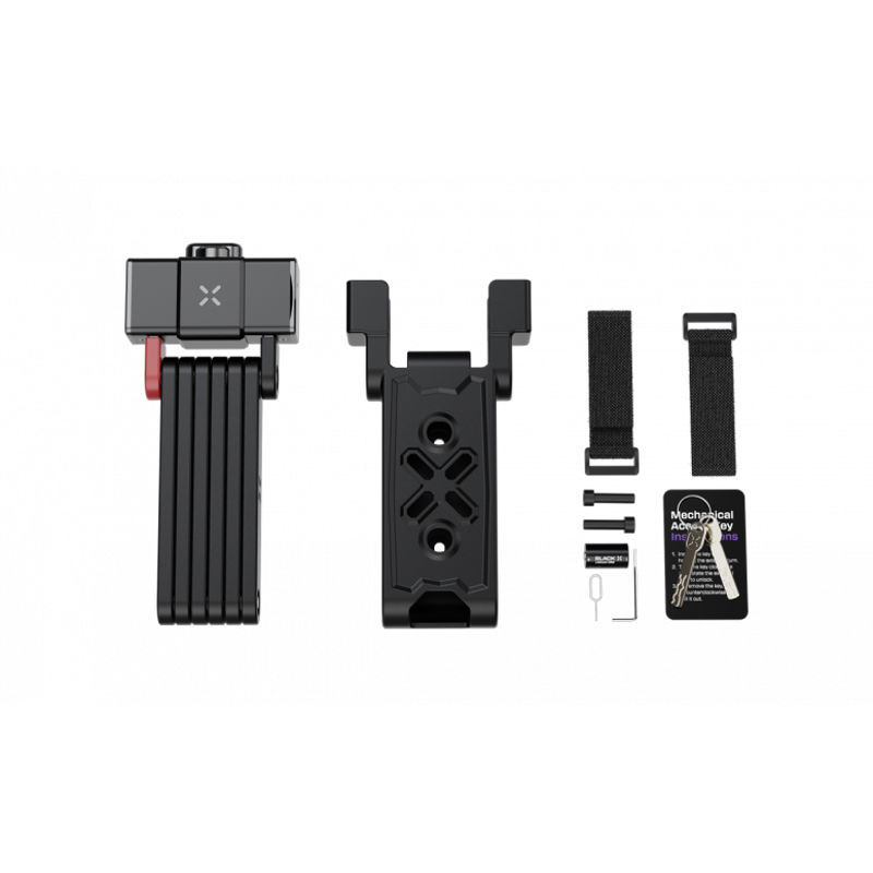 Black X Titan Smart Folding Bike Lock - Black-7