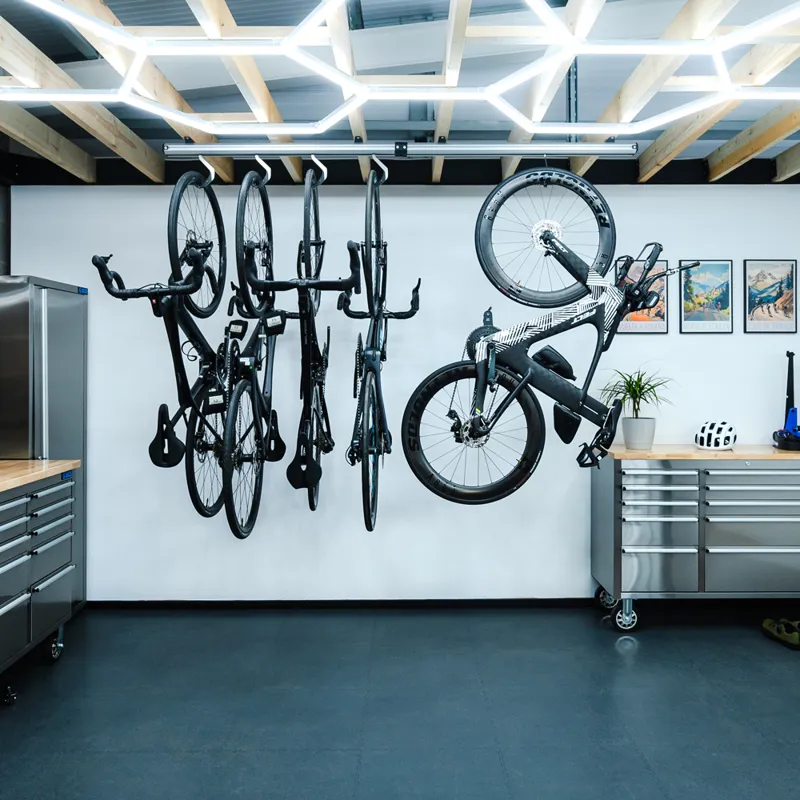 Stashed SpaceRail Ceiling Bike Storage System-2
