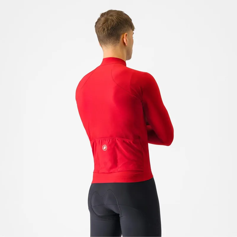 Castelli Aero Race Mens Long Sleeve Cycling Jersey - Rich Red-1