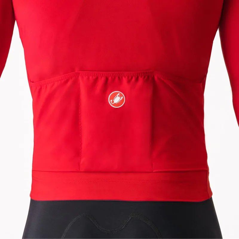 Castelli Aero Race Mens Long Sleeve Cycling Jersey - Rich Red-3