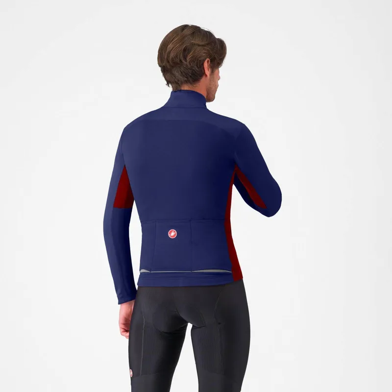 Castelli Entrata 2 Mens Cycling Jacket - Belgian Blue/Bordeaux-1
