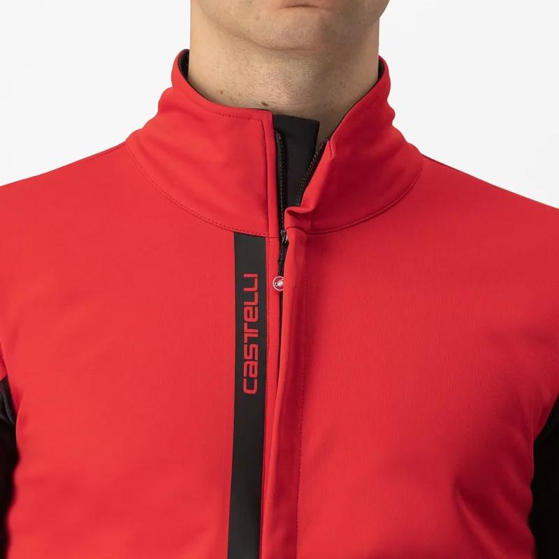 Castelli Entrata Mens Cycling Jacket - Red/Black/Light Black-2