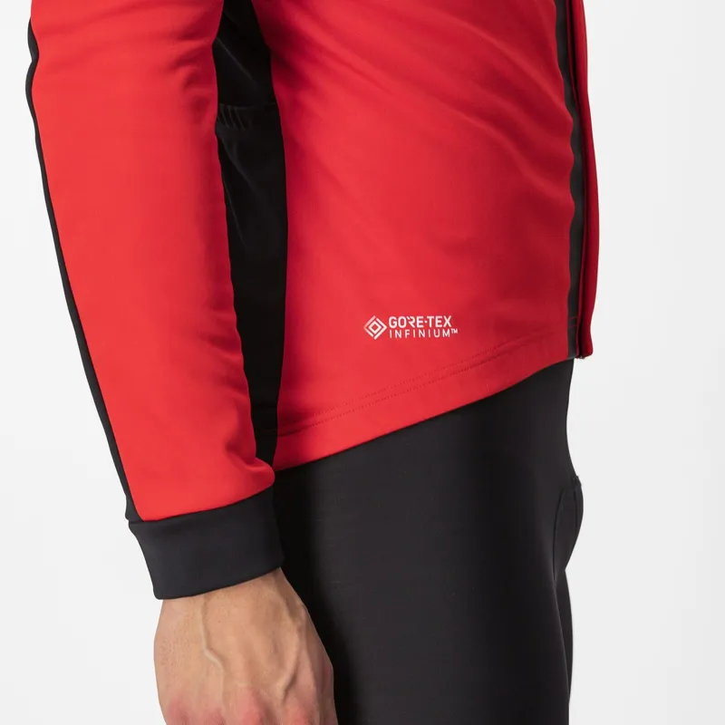 Castelli Entrata Mens Cycling Jacket - Red/Black/Light Black-3