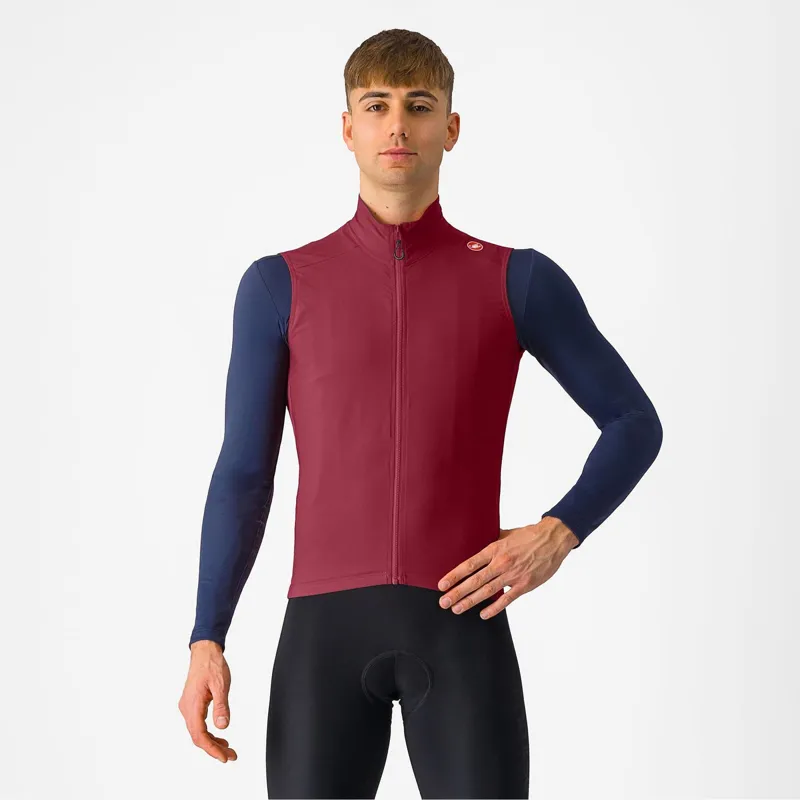 Castelli Espresso Mens Cycling Vest - Deep Bordeaux
