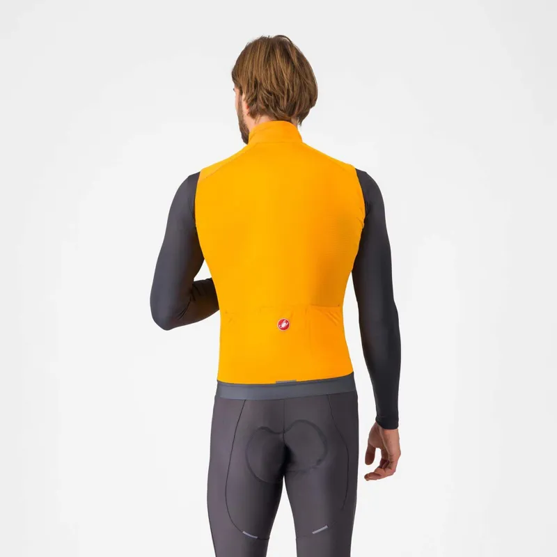 Castelli Espresso Mens Cycling Vest - Vivid Orange/Dark Grey-1