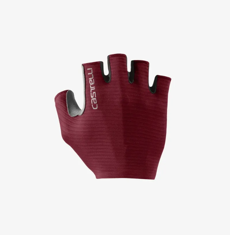 Castelli Espresso Short Finger Cycling Gloves - Deep Bordeaux