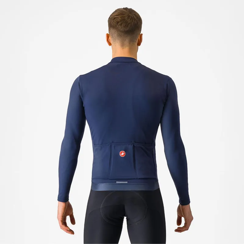 Castelli Espresso Thermal Mens Cycling Jersey - Belgian Blue-1