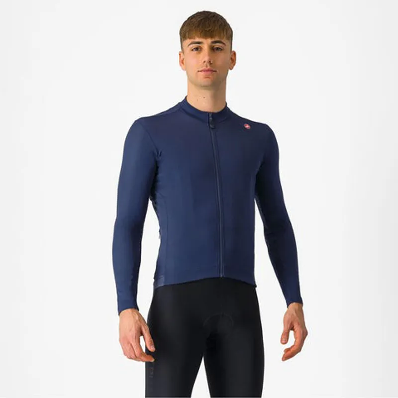 Castelli Espresso Thermal Mens Cycling Jersey - Belgian Blue