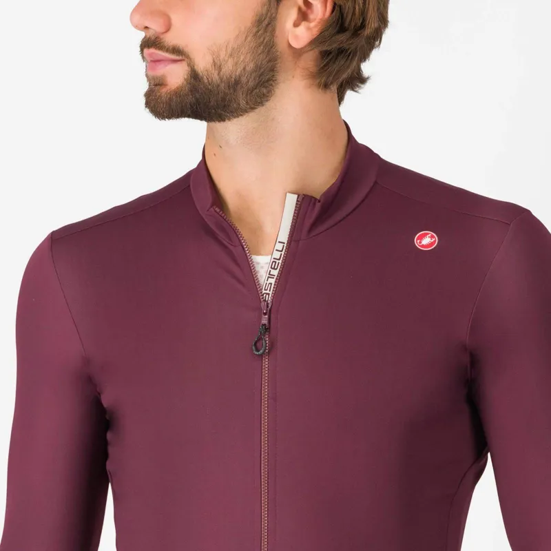 Castelli Espresso Thermal Mens Cycling Jersey - Deep Bordeaux-2