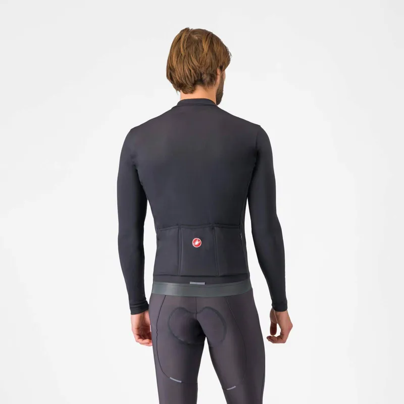 Castelli Espresso Thermal Mens Cycling Jersey - Light Black-1
