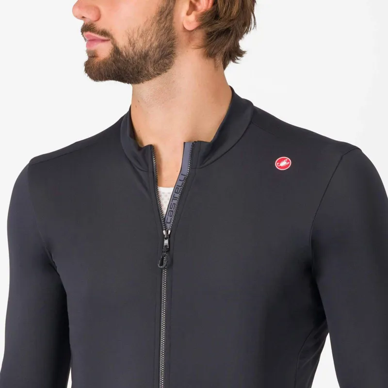 Castelli Espresso Thermal Mens Cycling Jersey - Light Black-2