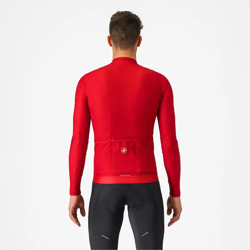 Castelli Espresso Thermal Mens Cycling Jersey - Rich Red-1