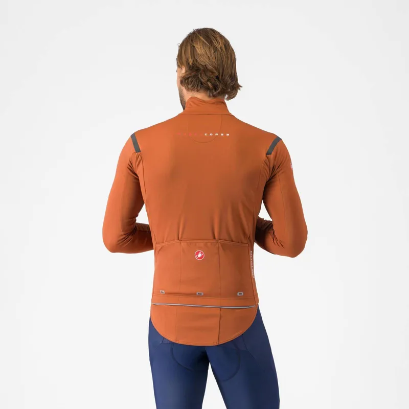 Castelli Perfetto RoS 3 Mens Cycling Jacket - Mocha/Black Reflex-1
