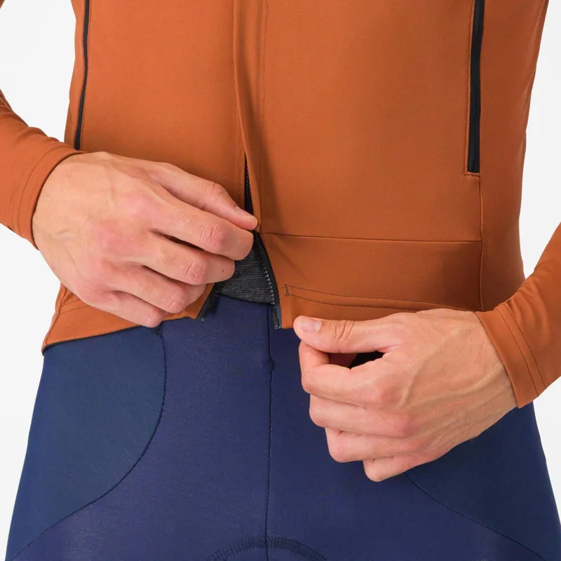 Castelli Perfetto RoS 3 Mens Cycling Jacket - Mocha/Black Reflex-3