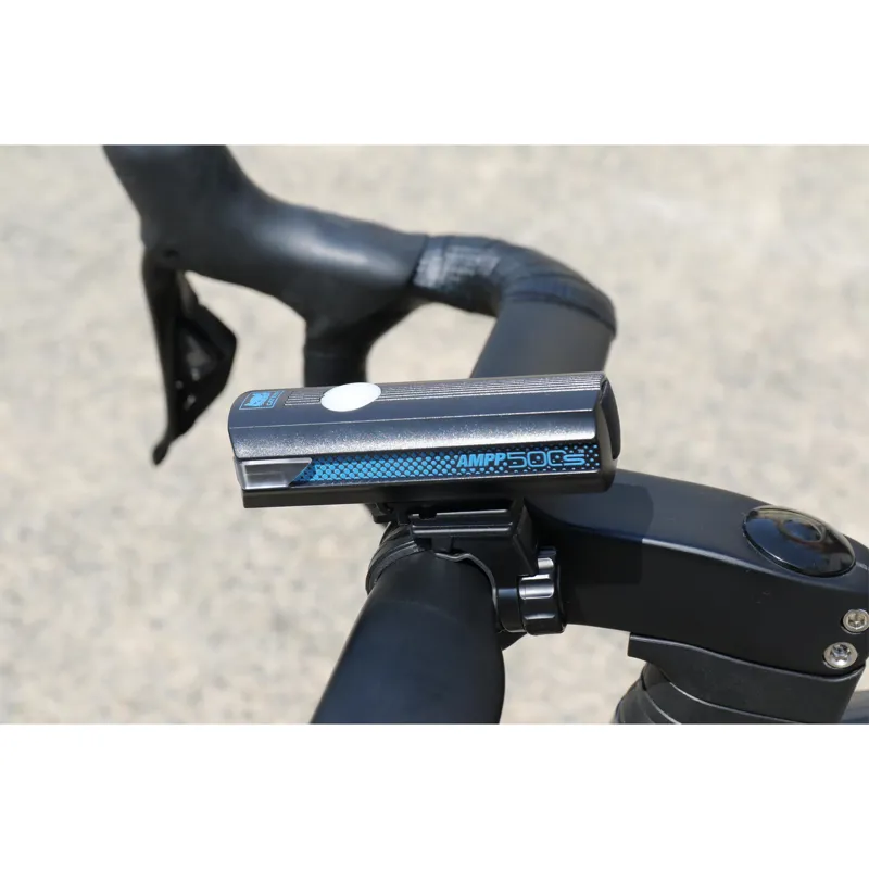 Cateye AMPP 500S Colour Edition Front Bike Light - Black/Blue-1