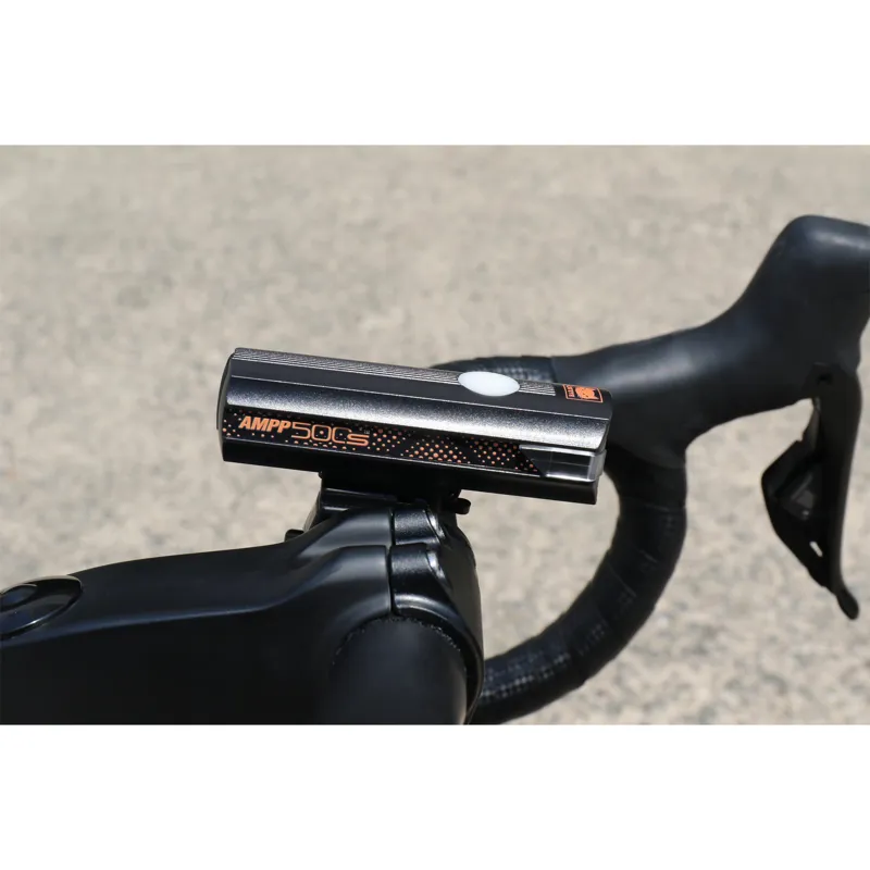 Cateye AMPP 500S Colour Edition Front Bike Light - Black/Orange-1