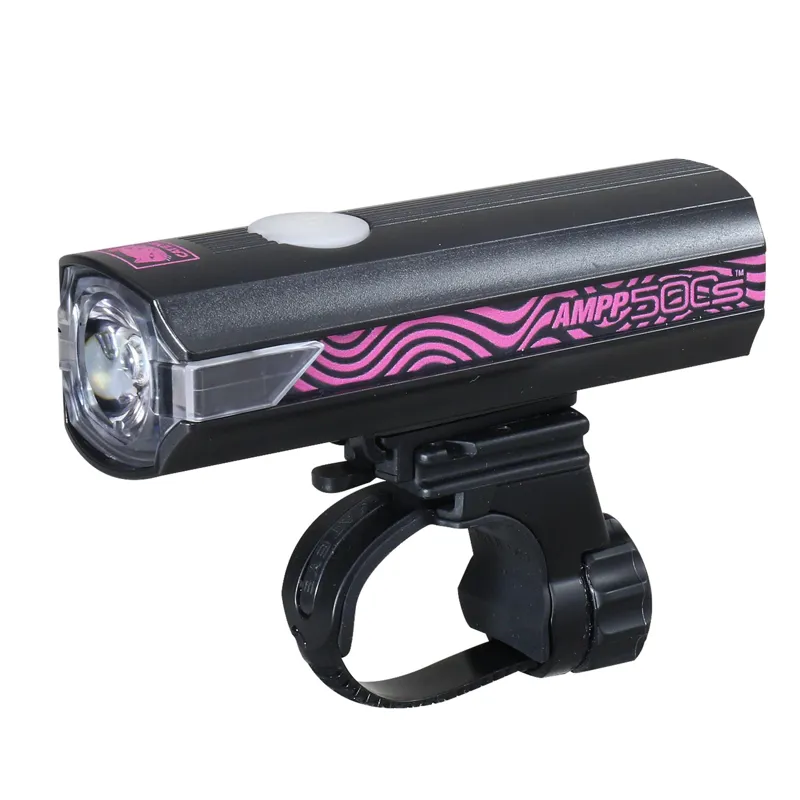 Cateye AMPP 500S Colour Edition Front Bike Light - Black/Pink