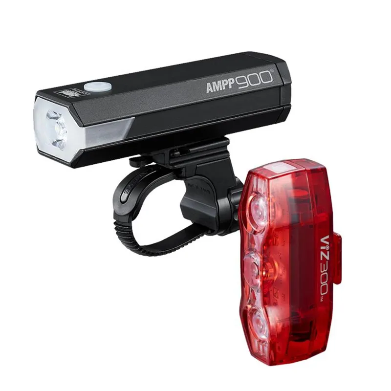 Cateye AMPP 900/Viz 300 USB-C Bike Light Set