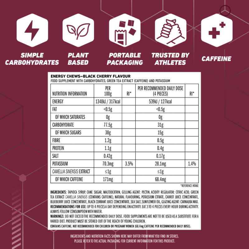 Clif Blok Energy Chews 60g Pack - Black Cherry-2