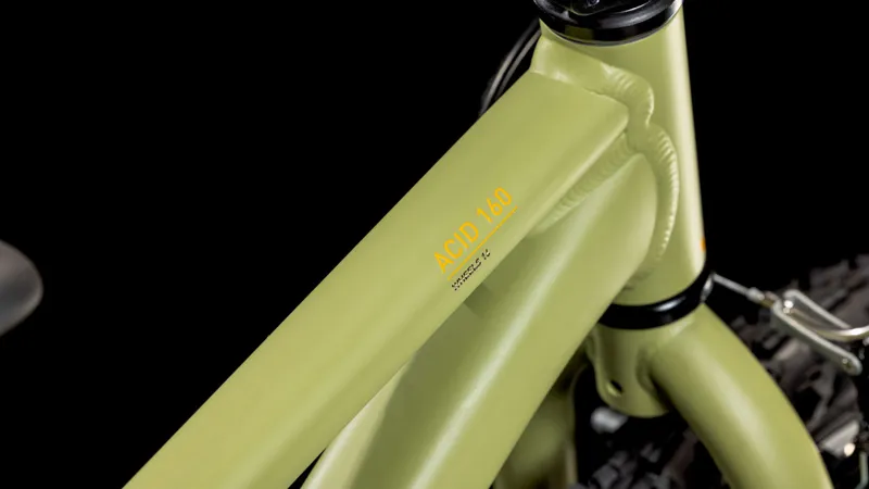 2026 Cube Acid 160 Kids Bike - Light Olive/Orange-3