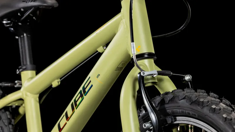 2026 Cube Acid 160 Kids Bike - Light Olive/Orange-2