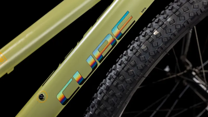 Cube Acid 240 Kids Mountain Bike - Light Olive/Orange-5