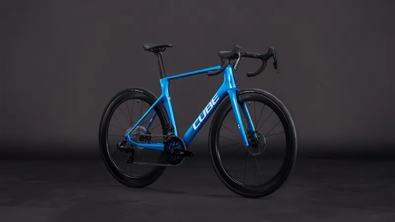 2026 Cube Agree C:62 EX Road Bike - Topas Blue/White-2