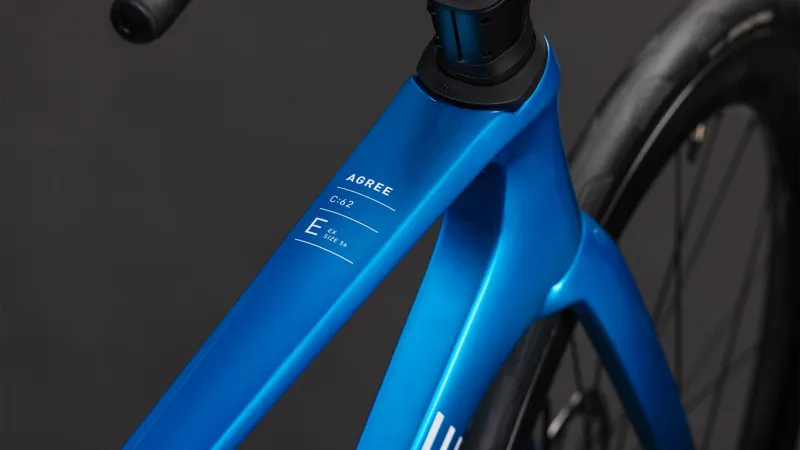 2026 Cube Agree C:62 EX Road Bike - Topas Blue/White-3