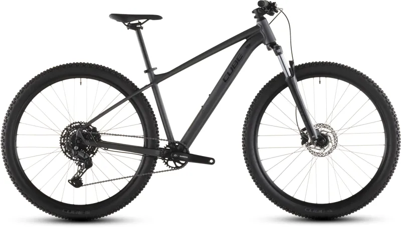 2026 Cube Aim Pro Hardtail Mountain Bike - Slate Black/Black