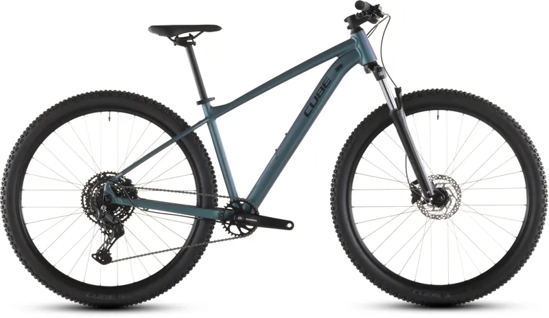 2026 Cube Aim Pro Hardtail Mountain Bike - Smaragd Grey/Prism