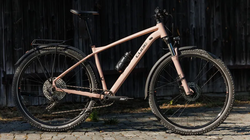 2026 Cube Aim SLX FE Hardtail Mountain Bike - Blush Rose/Black-1