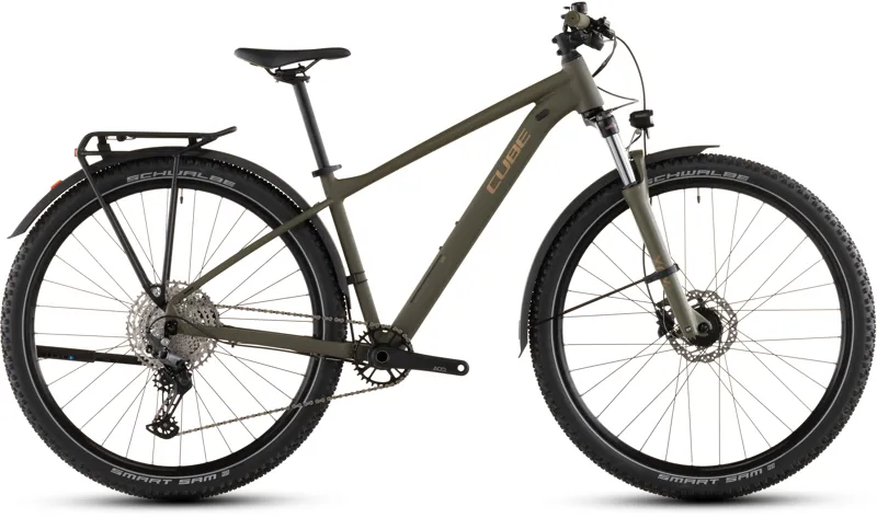 2026 Cube Aim SLX FE Hardtail Mountain Bike - Dusty Olive/Gold
