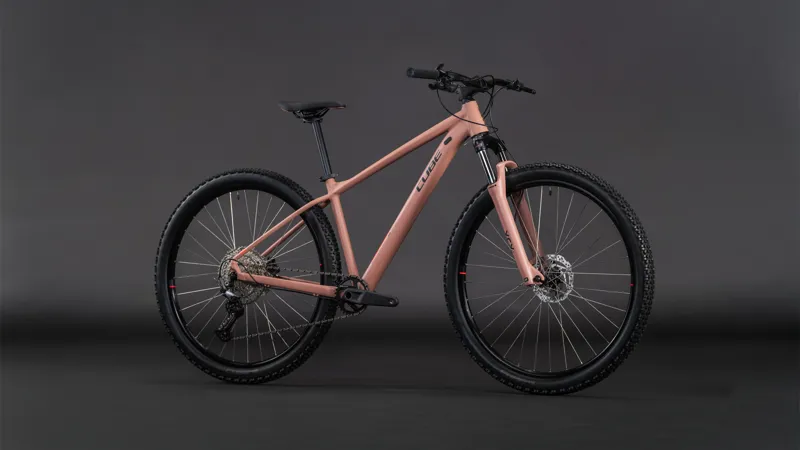2026 Cube Aim SLX Hardtail Mountain Bike - Blush Rose/Black-1