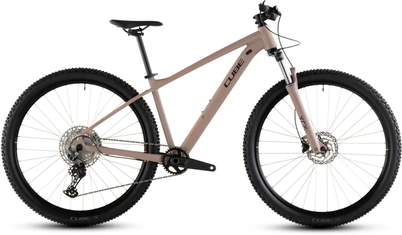 2026 Cube Aim SLX Hardtail Mountain Bike - Blush Rose/Black