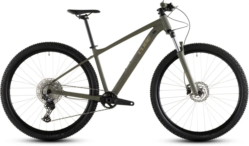 2026 Cube Aim SLX Hardtail Mountain Bike - Dusty Olive/Gold
