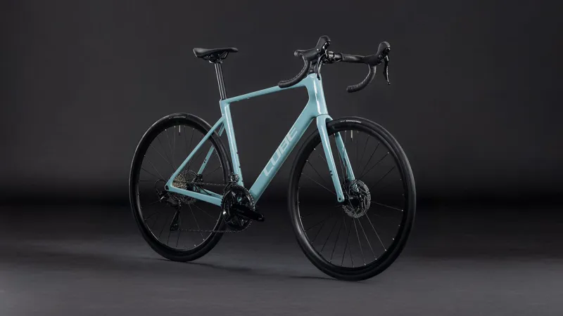 2026 Cube Attain C:62 Race Road Bike - Skylight Blue/Cyan-2