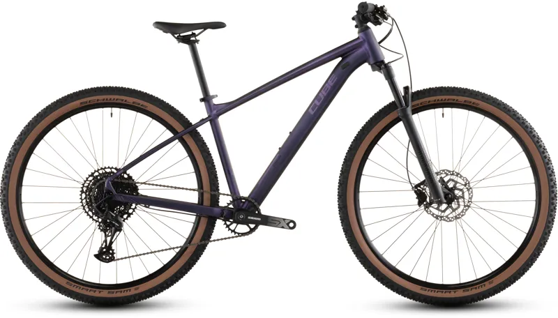 2026 Cube Attention SLX Hardtail Mountain Bike - Purple Galaxy/Black