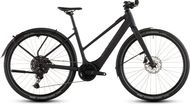 2026 Cube Editor Hybrid Pro 400X FE Step-Through Electric Bike - Coal/Prism
